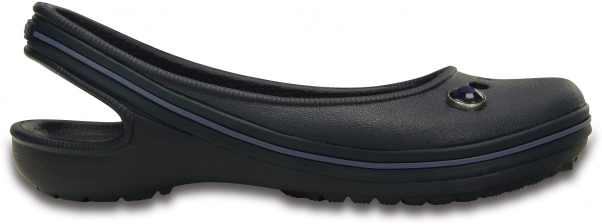 Balerini Crocs Kids' Genna II Gem Flat Albastru - Navy/Bijou Blue - imagine 5